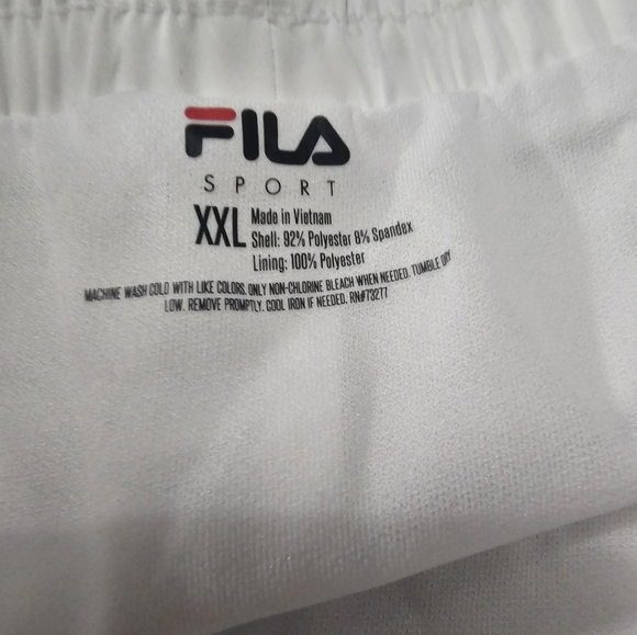 Fila White Athletic Shorts Plus Size Xxl - Picture 6 of 10